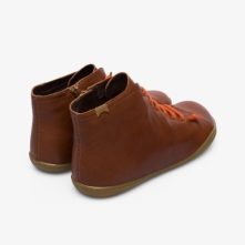 Camper Peu Mens Ankle Boots US-58847 Brown USA Online